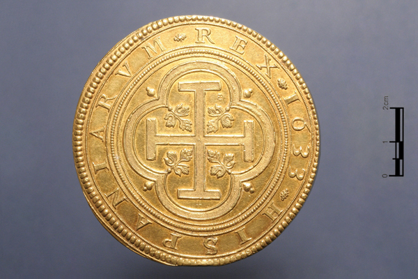 Centén de Philippe IV frappé à Ségovie en 1633 — revers